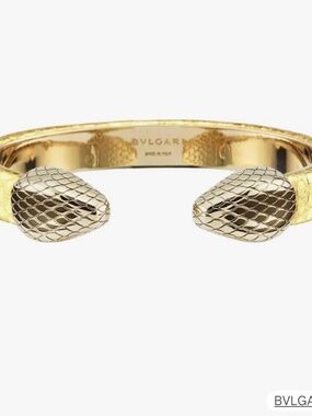 BVLGARI Serpenti Leather Bracelet Gold
